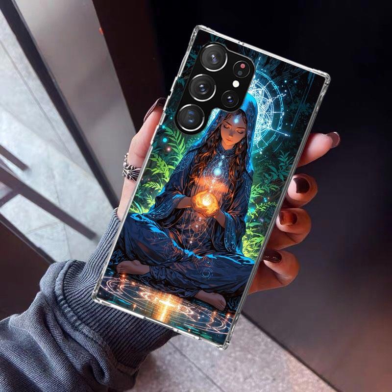Meditation Yoga Girl Phone Case For Samsung Galaxy S23 S24 S25 Edge S26 Ultra S22 + S21 Plus S20 FE Cover Silicone Print Shell G