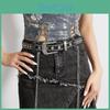 Trendy Punk Rivet Rhinestone Waist Belt With European And American Style