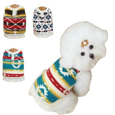 Этнический узор Свитер для питомца Милый дизайн Одежда для питомца Новый жилет для щенка Осень Зима