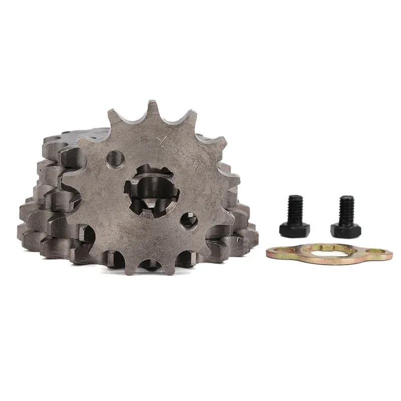 Мотоцикл Квадроцикл Передний Двигатель 428# 10T 11T 12T 13T 14T 15T 16T 17T 18T 19T Зубьев 17мм 20мм Звездочка Цепи с Крепежной Пластиной Замком