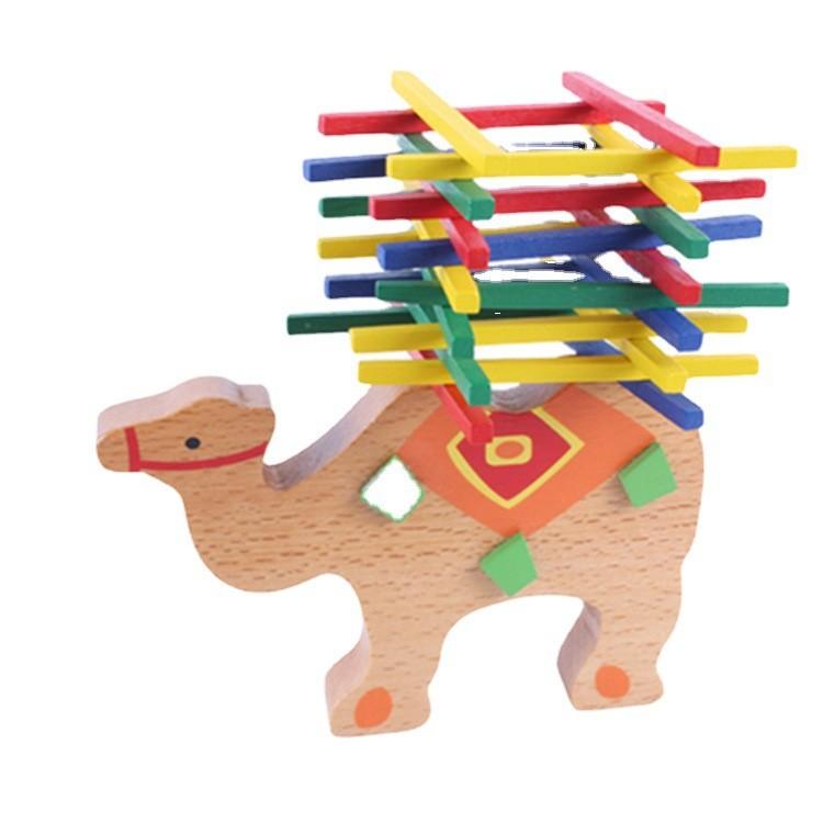 Wooden Childrens Balance Beam Toy With Colorful Blocks For Early Education Development