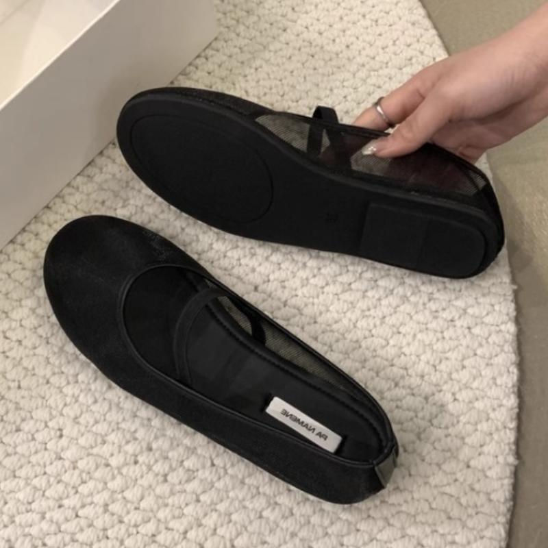 Fashion Designer Women's Flats Mesh Sandals Fad Loafers Shoes Summer Trend 2025 New Walking Soft Shoes Shallow Dress Zapatillas De Mujer