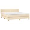 3126898 vidaXL Divan Bed with Mattress Cream 160x200 Cm Fabric