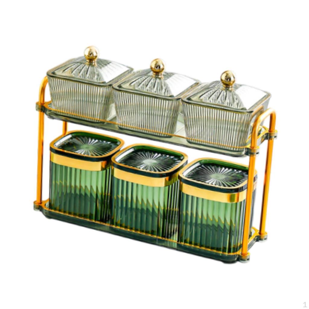 Декоративный поднос для орехов, герметичные банки для хранения, элегантная разделенная закуска, блюдо для сухофруктов