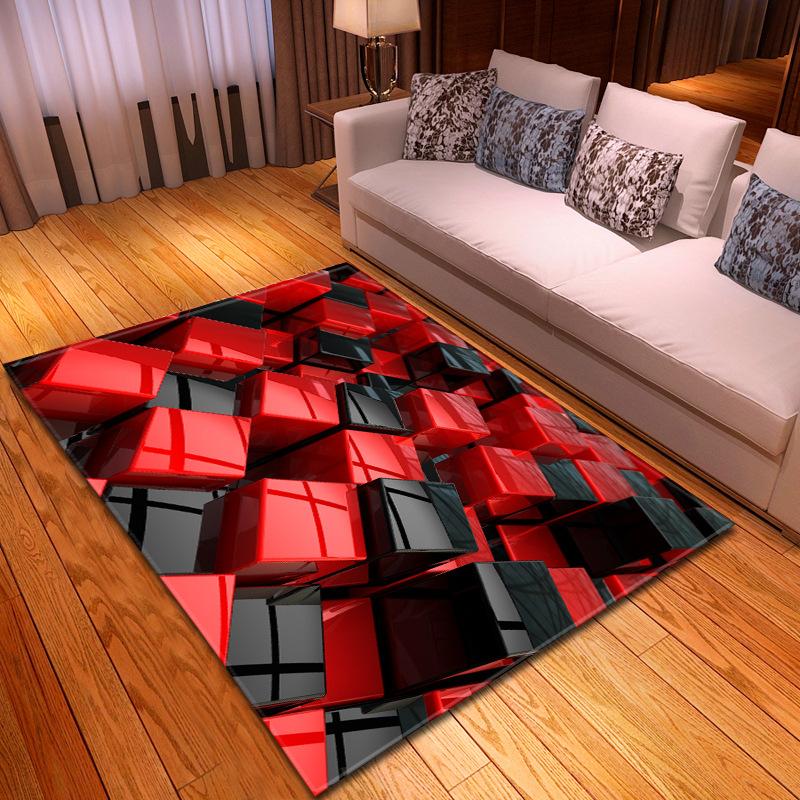 Креативный 3D ковер из Лего для гостиной, спальни, столовой, напольный коврик, размеры