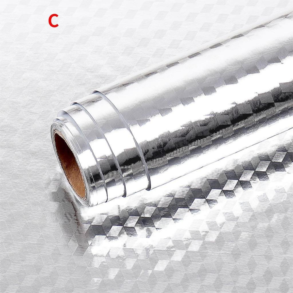 Обои в металлическом стиле, декоративная пленка для очистки и наклеивания, матовая серебряная/золотая контактная бумага, ПВХ, водонепроницаемая, бытовая техника, наклейка «сделай сам»