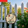2pcs Funny Russian Henhouse Wooden Sign with Chicken Pattern - Retro Decorative Plaque for Chicken Coop, Farm Decor - Animal-themed Ornament