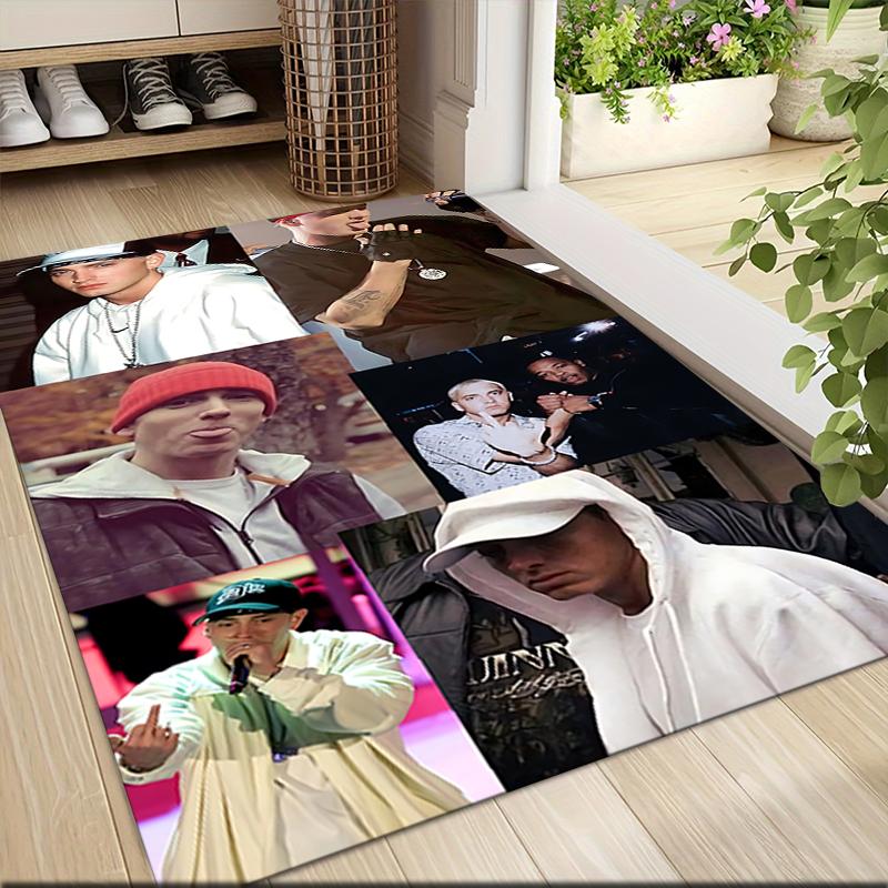 Eminem Through Years Carpet Rug Soft Washable Anti Slip Home Living Room Sofa Mats Personalized Christmas Rug