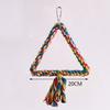 Parrot Cage Swing Toy Round Triangular Iron Wire Cotton Thread Hanging Ring For Bird Pet Birds Toys Accessories Supplies