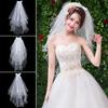 Elegant Photo Veil White Ivory Short Simple Bridal Veil Women's Tulle Wedding Veil With Comb