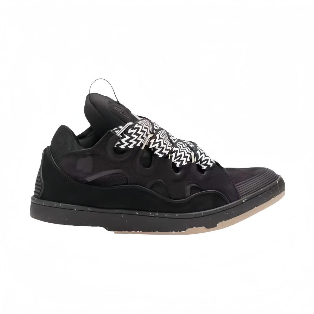 Thick Shoelaces Platform Bread Shoes, Retro Casual Rainbow Graffiti Purple Black Gold Brown White Fluorescent Green