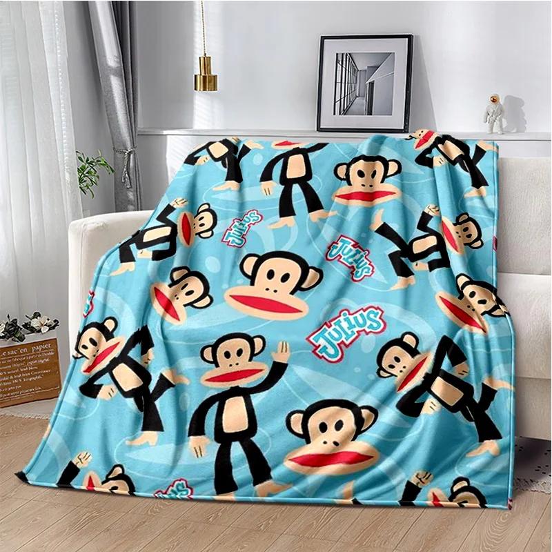 P-Paul Frank-k Фланелевое Портативное Одеяло для Детского Пикника в Гостиной Спальне Диване Кровати Идеальный Подарок на День Рождения