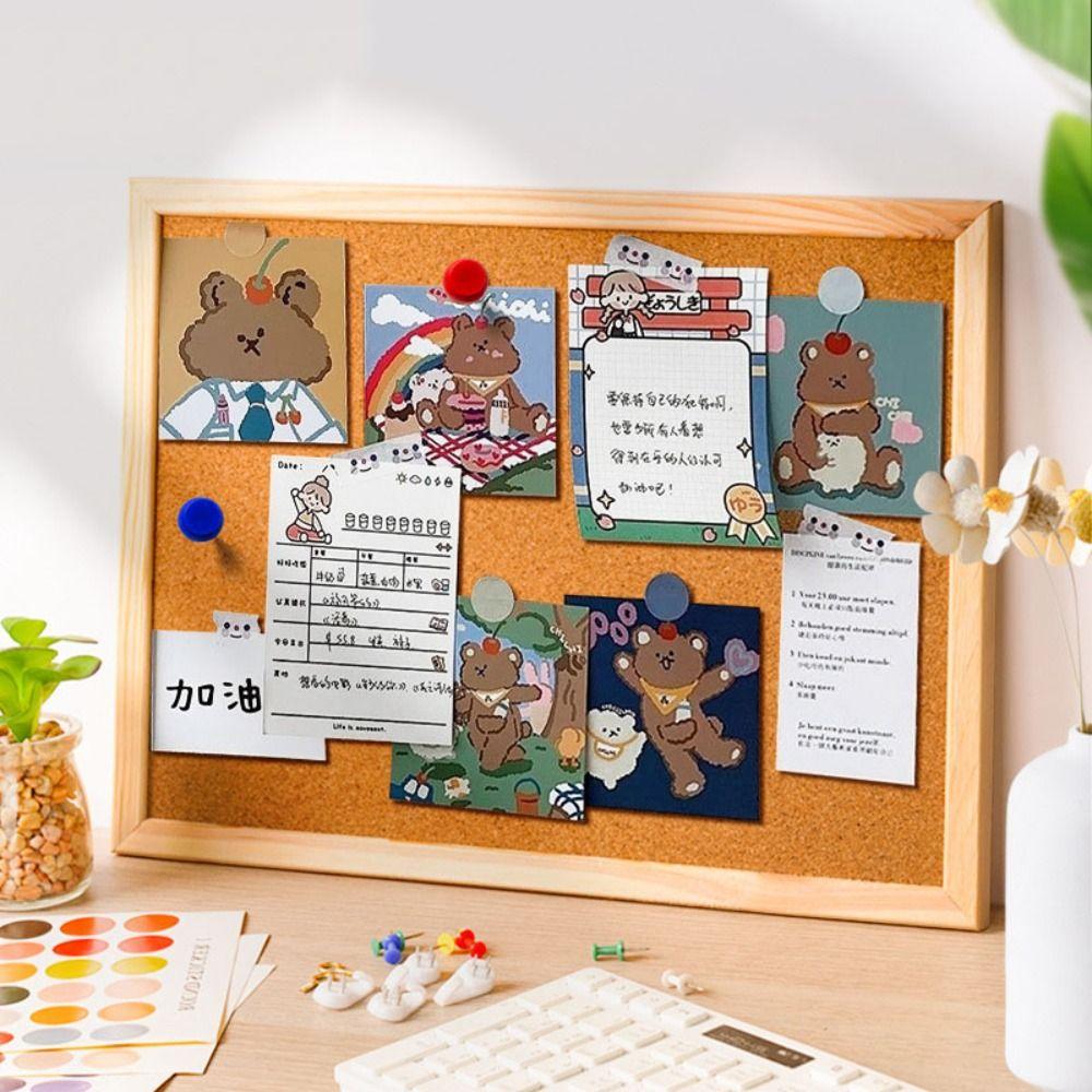 Wall Hanging Photo Display Board Double-sided Memo Board Home Decoration Cork Notice Board  Office