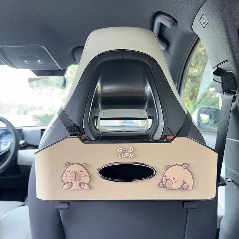 Органайзер на спинку сиденья автомобиля с держателем для салфеток и подстаканником - Многофункциональный органайзер