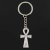 Fashion Egyptian Ankh Life Symbol Cross 39x21mm Pendant 30mm Key Ring Chain Men Car Gift Keychain