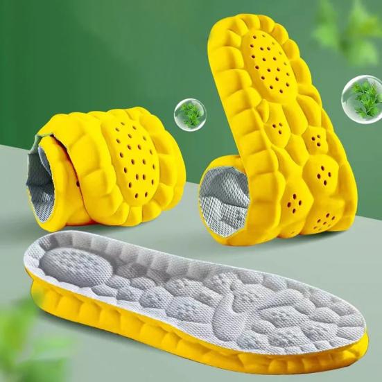 1 Pair 4D Elastic Cloud Breathable Soft Foam Sole Arch Support Shock Absorption Lightweight Sports Insole