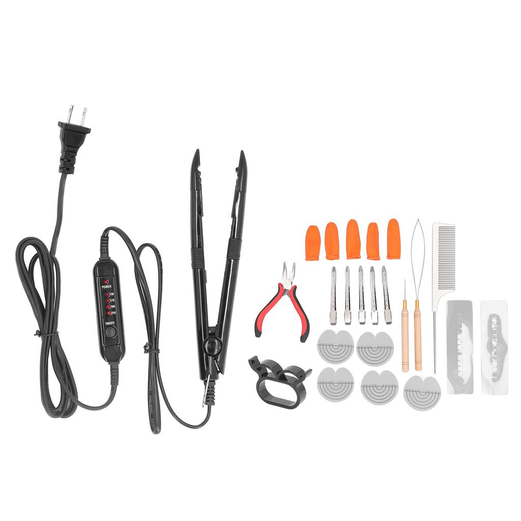 Hair Extension Iron Kit with Temperature Control Stable Heating Hair Extensions Tool for