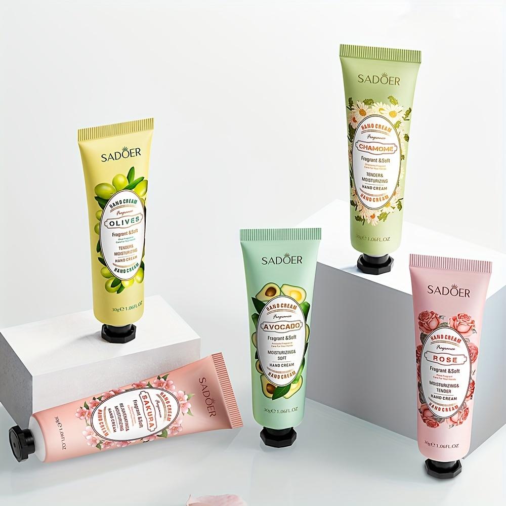 5pcs/Set Luxurious Floral & Fruity Hand Cream Gift Set Deeply Nourishing and Moisturizing Dry Cracked Skin Travel-Sized for Daily Hand Care