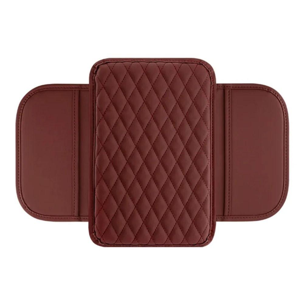 PU Leather Car Armrest Pad Antifouling Arm Rest Protector Mat Car Armrest Mat Center Console