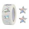 1/2Roll Laser/Glitter Star Stickers 25mm Self-Adhesive Sparkling Labels Stationery Stickers for Notes Greeting Cards Gift Boxes