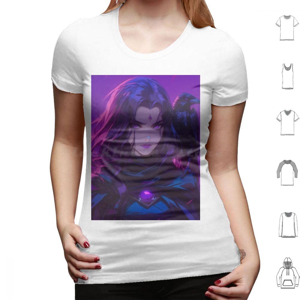 Raven3 T Shirt Men Women Kids 6xl Raven Infinite Aspire Go Titans Aesthetic Synthwave Raven Goth Cartoon Superhero Teen Tt