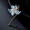 Elegant Water Lily Enamel Brooch - High-End Women's Suit Accessory & Corsage