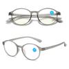 Fashion Anti Blue Light Reading Glasses Retro TR90 Ellipse Frame Middle-aged Elderly Presbyopia Eyeglasses Diopter