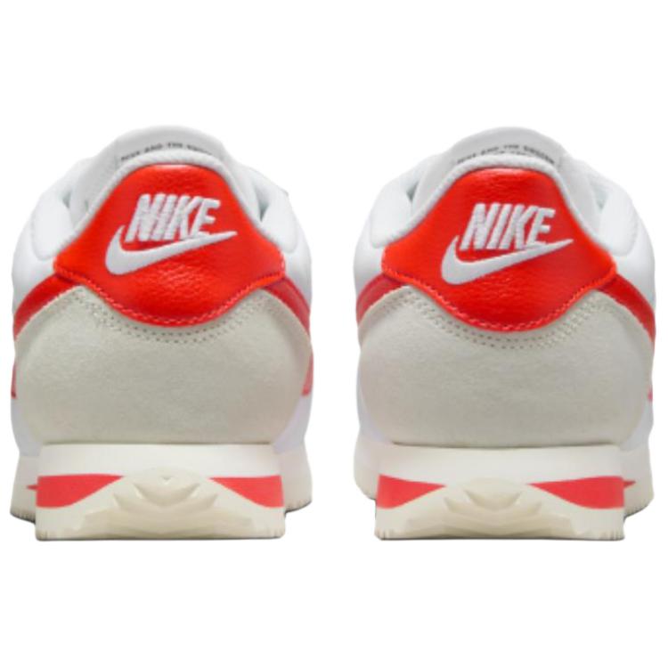 Nike Classic Cortez Comfortable Durable Running Shoes Women Sneakers White Red DZ2795-104