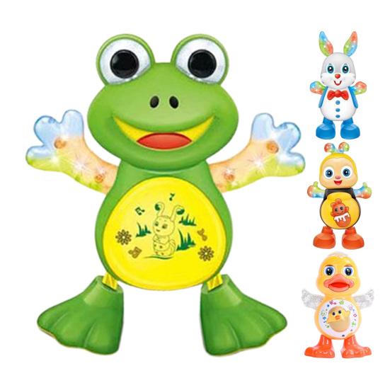 Electric Singing Dancing Animal Toy Cartoon Duck Rabbit Frog Bee Toy Toddlers Boys Girls Interactive Wiggling Animal Musical Toy