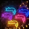 Настенный светильник-неоновая вывеска с изображением кошки, работающий от USB, для декора комнаты, спальни, милый мультяшный животный декоративный светильник, энергосберегающий для гостиной и