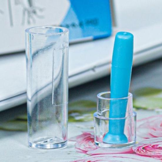 1/6/12Pcs Contact Lens Plunger Sufficient Quantity Easy Contact Lens Removal Tool with Strong Suction Power Clear Blue Silicone Lens Remover for Safe