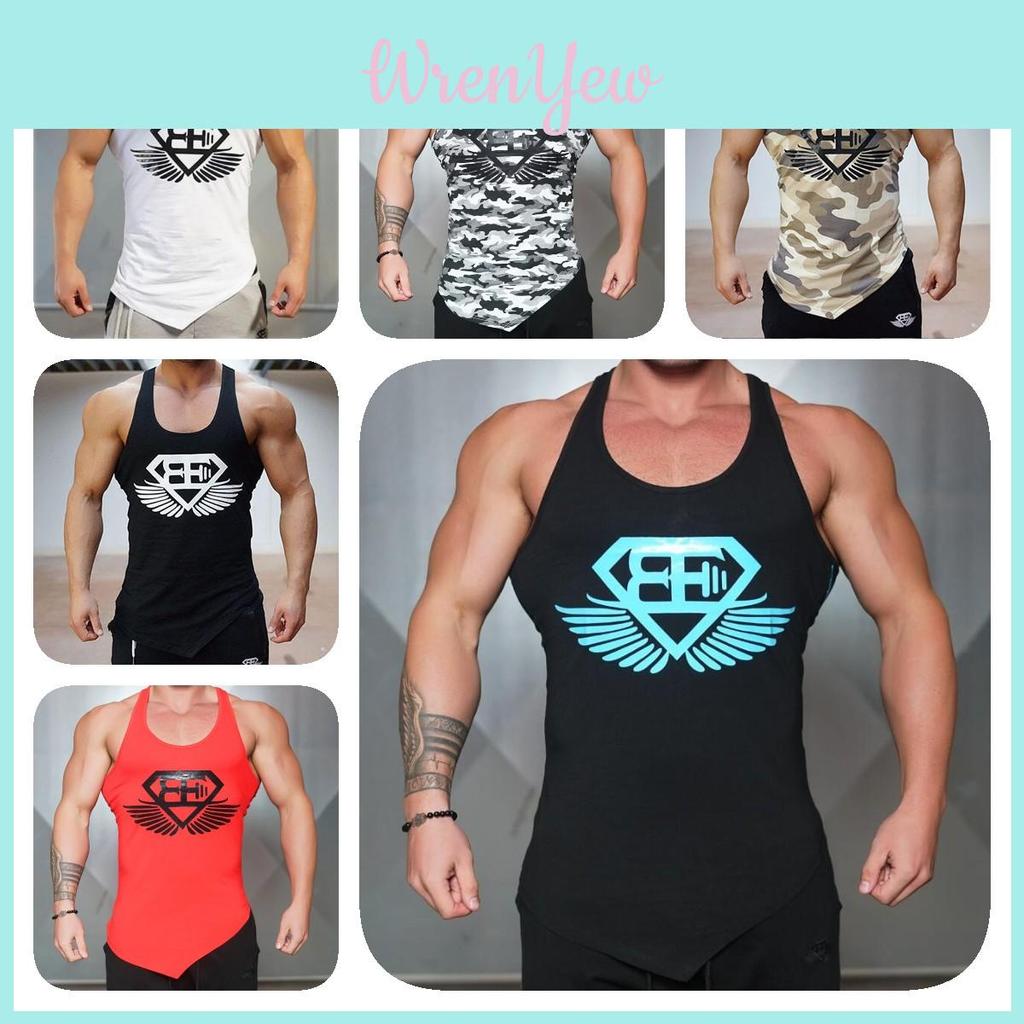 Stylish Polyester Fiber Men's Vest Moisture-wicking Slim Fit Gym Tank Top For All Seasons