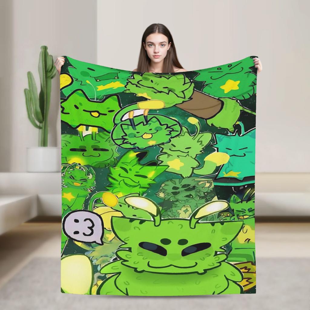 Cute Fan BFDI Animated Blankets Wool Funny Warm Throw Blanket for Chair Covering Sofa Autumn/Winter