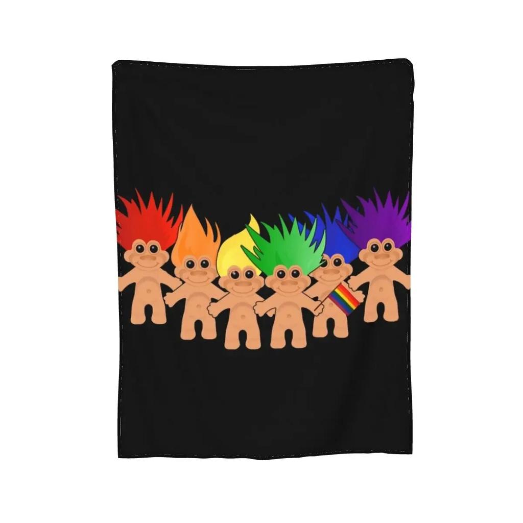 Trolls For The Trolls! Blanket Soft Warm Flannel Throw Blanket Cover for Bed Living Room Picnic Travel Home Couch