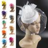 Veil Bride Headwear Feathers Feather Hair Accessory Versatile Mesh Veil Headdress Caps  Women's