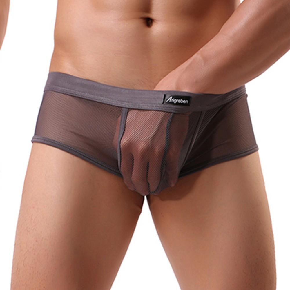 Мужское сексуальное нижнее белье, шорты с буквенным принтом, трусы с выпуклым мешочком