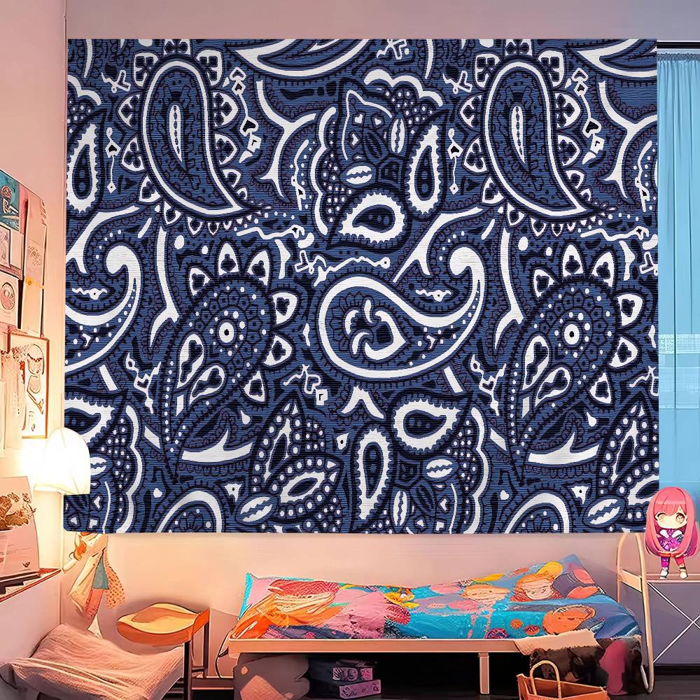 Bandana Pattern Hanging Bohemian Tapestry Bohemian Wall Tapestries Mandala Kawaii Room Decor