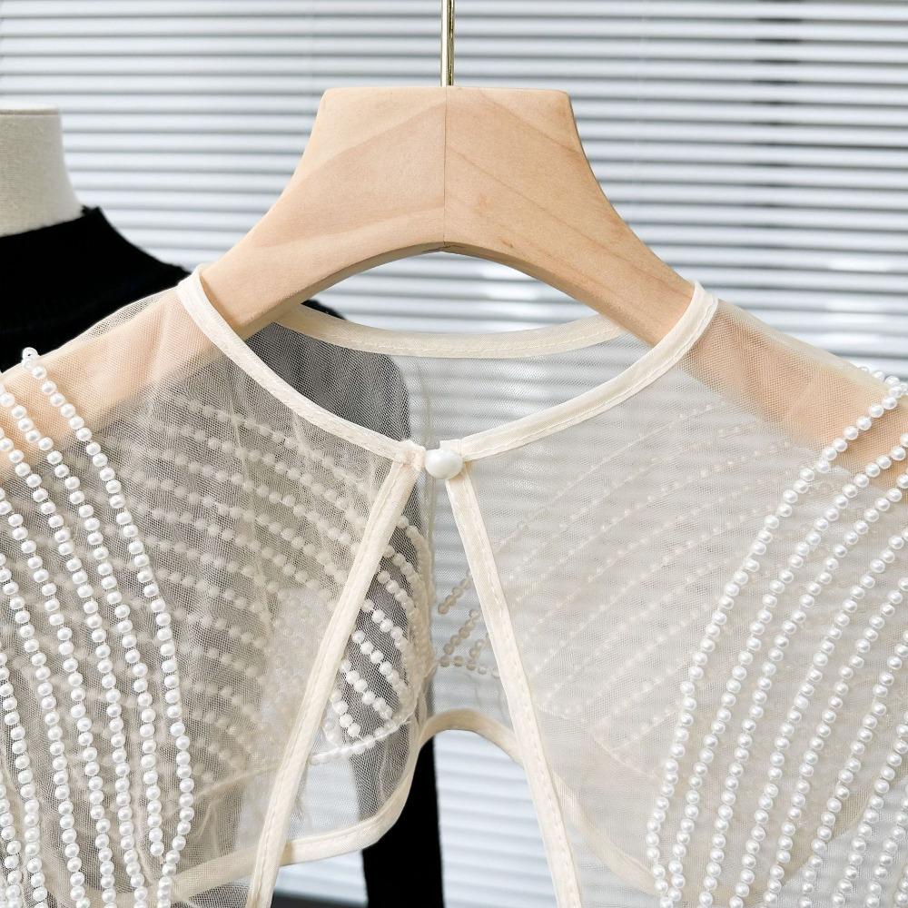 Шаль на шнуровке Шаль Динчжу Воротник-шаль Съемный воротник для рубашки Женский кружевной воротник