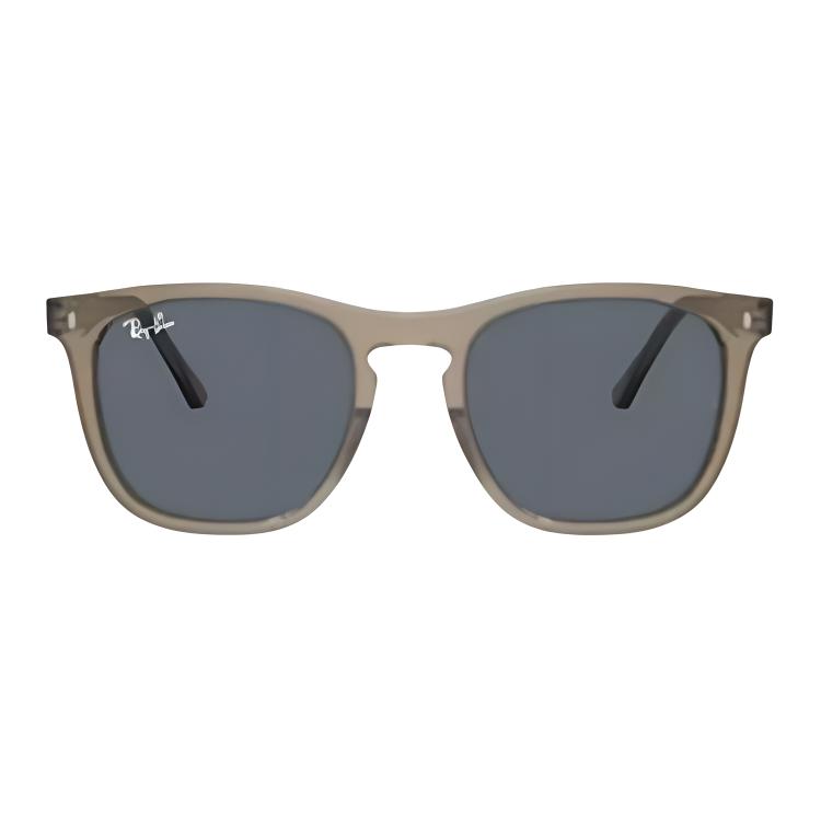 Ray-Ban Модные солнцезащитные очки с квадратной оправой, унисекс, модель для пары, прозрачная коричневая оправа, синие линзы