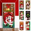 Atmosphere Arrangement Christmas Door Cover Door Hanging Window Sign Banners Fabric Flag  Christmas