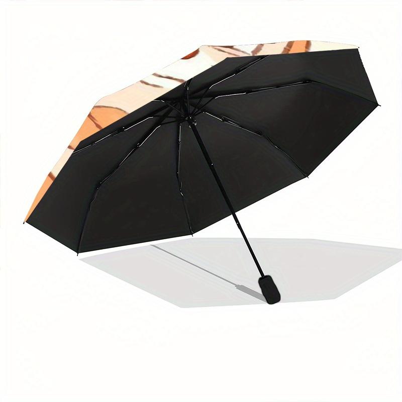 Charming Chipmunk Automatic Folding Umbrella - 3 Folding Design, Vivid Cartoon Pattern, Suitable for Outdoor Activities, A Gift for Fans In