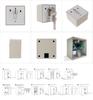 Narrow Frame Metal Exit Button Switch, Surface Mounted, Self-Resetting, Normally Open/Closed, Mini Type with Back Box.