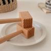 Двусторонний деревянный молоток для отбивания мяса для профессиональной домашней кухни, деревянный молоток с нескользящей ручкой