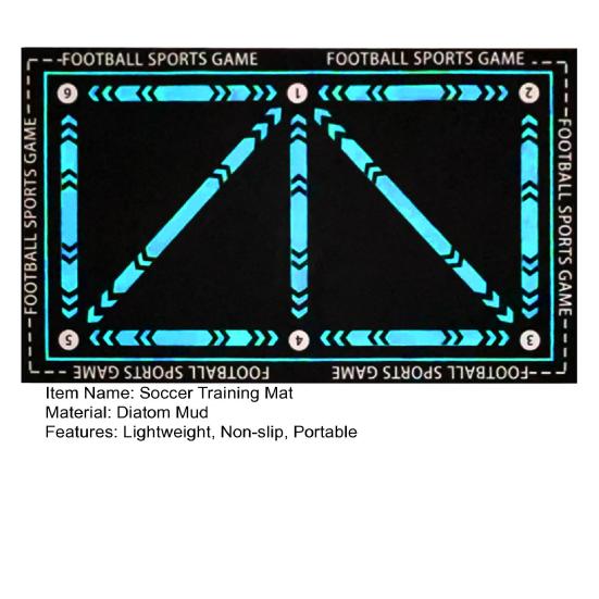 Футбольный коврик для тренировки стопы, бесшумный футбольный спортивный вспомогательный коврик, нескользящее оборудование для тренировок по футболу в помещении