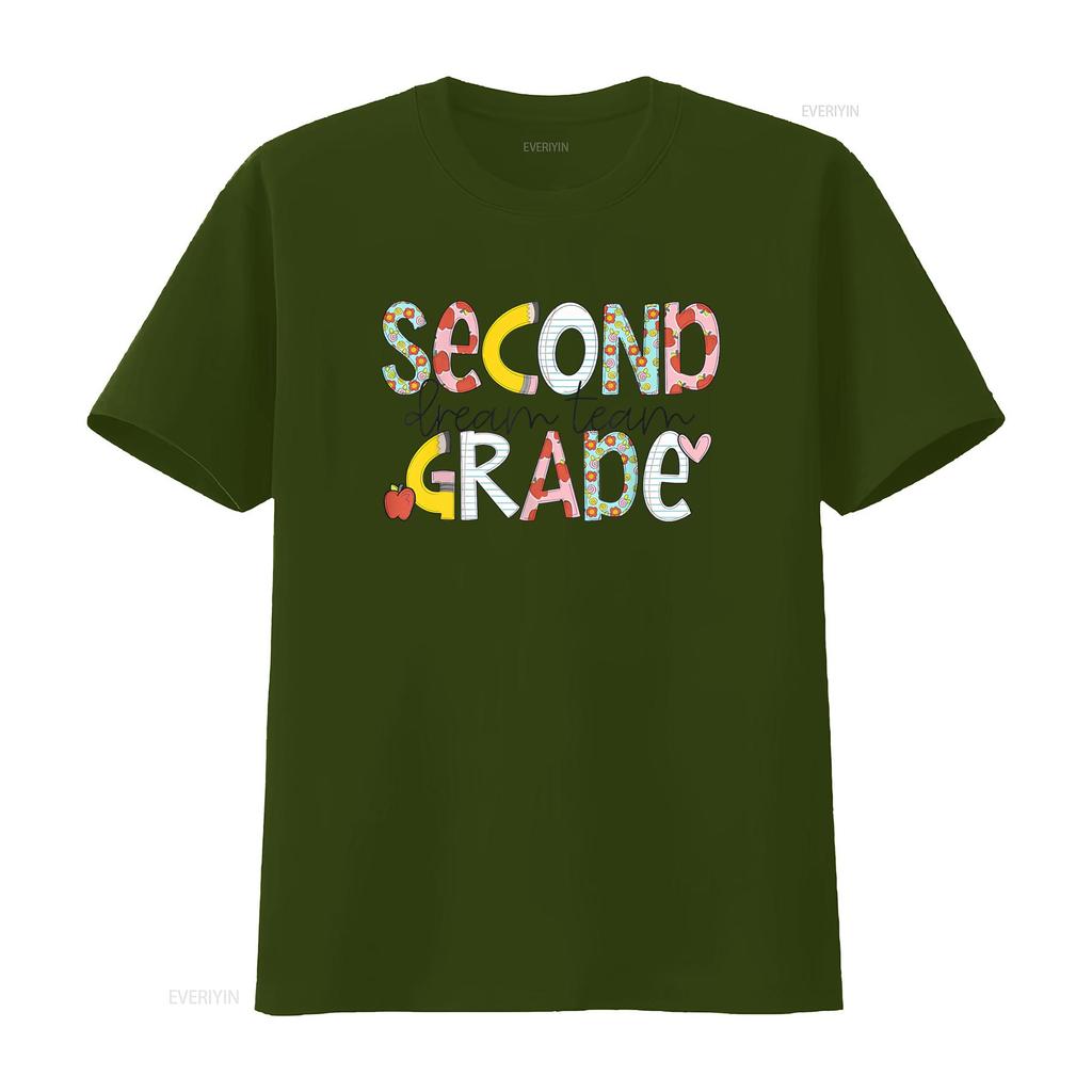 Учитель второго класса Back To School 2nd Dream Team Футболка Винтажная Дизайнерская Одежда Графическая Дышащая Мягкая Эластичная