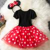 Minnie Mouse Princess Toddler Dress With Cotton Blend Fabric For Girls