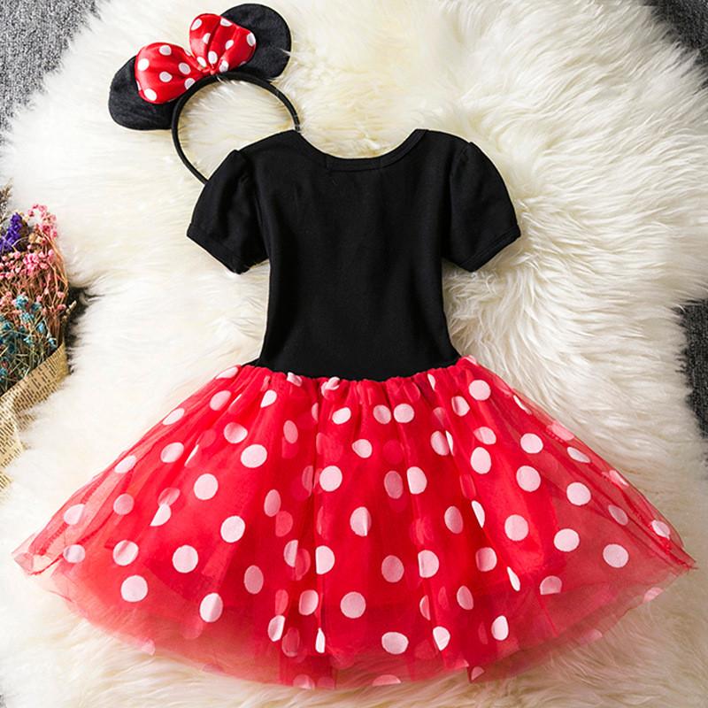 Minnie Mouse Princess Toddler Dress With Cotton Blend Fabric For Girls