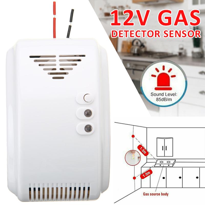 Датчик газа Aidier 12 В, датчик сигнализации, сжиженный нефтяной газ, природный мотор, кемпер, светодиодная вспышка, звуковая сигнализация
