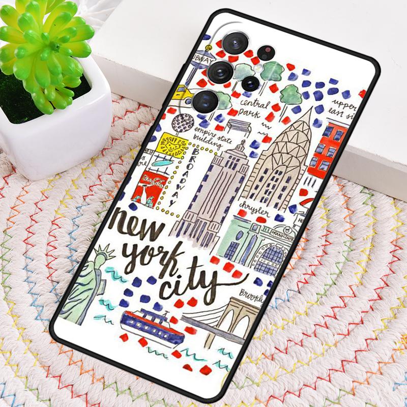 Чехол для телефона 'Темная ночь Нью-Йорка' для Samsung Galaxy note 10 pro S26 Ultra S23 S24 FE S25 S21 S22 PLUS противоударный