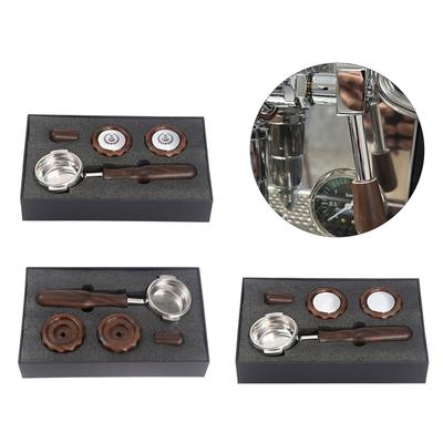 Эспрессо E61 58мм Кофейный портафильтр Кофемашина Rocket Цельное дерево Бездонный Портативный Металлический кофейный фильтр Инструмент